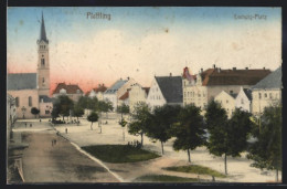 AK Plattling, Blick über Den Ludwig-Platz  - Plattling