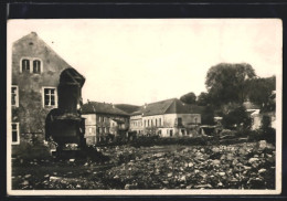 AK Gottleuba, Hochwasser Vom 8.7.1927, Zerstörte Häuser  - Overstromingen