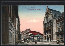 AK Hagen I. Westf., Körnerstrasse Mit Rathaus  - Hagen
