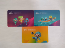 China Transport Cards, The 19th Asian Games ,metro Card, Wenzhou City, (3pcs) - Ohne Zuordnung
