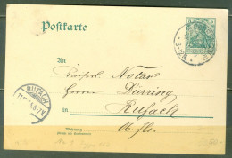 Als Lor CP Oberenzen ( Kr Gebweiler) 10 Oct 1904 Spal 162 Pour Rufach  Indice 7  - Covers & Documents