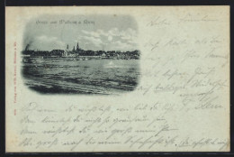 Mondschein-AK Mülheim A. Rhein, Teilansicht  - Köln