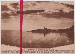 Friedrichshafen - Panorama & Zeppelin - Orig. Knipsel Coupure Tijdschrift Magazine - 1925 - Non Classés