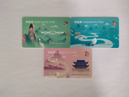 China Transport Cards, Intercity Railway ,metro Card, Taizhou City, (3pcs) - Non Classés