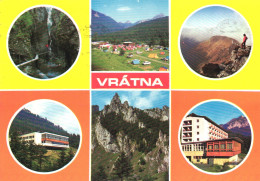 VRATNA, MULTIPLE VIEWS, ARCHITECTURE, MOUNTAIN, TENT, CAR, RESORT, HOTEL, CAMPING, SLOVAKIA, POSTCARD - Slovakia