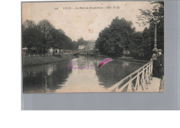 CPA  - LILLE 59 - Le Pont Du Ramponneau Animé Couple Sur Le Bord - Lille