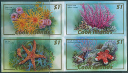 Cook Islands 2007 SG1510a Corals And Starfish Block Of 4 Imperf MNH - Cook Islands