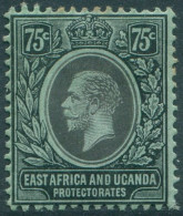 Kenya Uganda And Tanganyika 1921 SG52d 75c Black/emerald On Emerald Back KGV Few - Kenya, Ouganda & Tanganyika