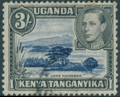 Kenya Uganda And Tanganyika 1938 SG147 3s Dull Ultramarine And Black KGVI #2 FU - Kenya, Uganda & Tanganyika