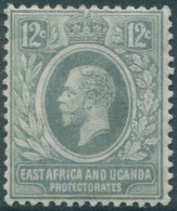 Kenya Uganda And Tanganyika 1912 SG48 12c Slate-grey KGV MLH (amd) - Kenya, Ouganda & Tanganyika