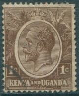 Kenya Uganda And Tanganyika 1922 SG76a 1c Deep Brown KGV FU (amd) - Kenya, Ouganda & Tanganyika