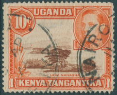 Kenya Uganda And Tanganyika 1938 SG134b 10c Red-brown And Orange KGVI Lake Naiva - Kenya, Oeganda & Tanganyika