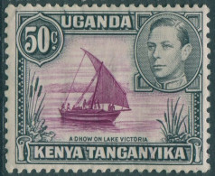 Kenya Uganda And Tanganyika 1938 SG144 50c Black And Purple KGVI Dhow P13x11¾ MH - Kenya, Oeganda & Tanganyika