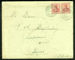 BENDORF Rhein Zw Neuwied U. Koblenz 1902 2x-10Pf-Germania + 2x Orts-o Auf Auslandsbrief + Heimatbeleg > NL Waspik - Briefe U. Dokumente