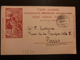 CP EP 10 JUBILE DE L'UNION POSTALE UNIVERSELLE OBL.7 III 00 BURGDORF - Stamped Stationery
