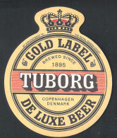 Bierviltje - Sous-bock - Bierdeckel :  TUBORG  - GOLD LABEL - DE LUXE BEER   (B 1334) - Sous-bocks