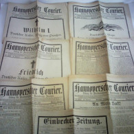 6 Ausgaben Aus 1888 (35. Jahrgang) Von Hannoverscher Courier. Zeitung Für Norddeutschland - Hannoversche Anzeigen - Zonder Classificatie