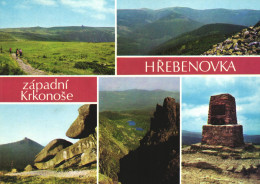 HREBENOVKA, KRKONOSE, GIANT MOUNTAINS, MULTIPLE VIEWS, ROCKS, CZECH REPUBLIC, POSTCARD - Tchéquie