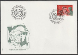 Schweiz: Int. Organisation (BIT) 1988, FDC Blankobrief In EF Mi. Nr. 109, 90 C. Mensch Und Arbeit (III). ESoStpl.  GENF - Used Stamps