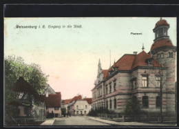 CPA Weissenburg I. E., Eingang In Die Stadt, Postamt  - Sonstige & Ohne Zuordnung