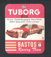 Bierviltje - Sous-bock - Bierdeckel :  TUBORG  BEER - BASTOS RACING TEAM   (B 1385) - Bierdeckel