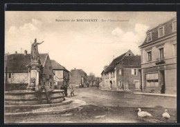 CPA Brunstatt, Rue D`Arrondissement, Vue De La Rue  - Sonstige & Ohne Zuordnung