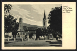 CPA Cernay, Place St. Jean Et Monument Aux Morts  - Cernay