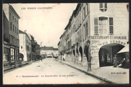 CPA Remiremont, La Grande-Rue En Son Milieu, Vue De La Rue  - Remiremont
