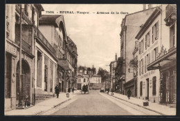 CPA Epinal, Avenue De La Gare, Vue De La Rue  - Epinal