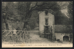 CPA Plombières-les-Bains, A La Fontaine Stanislas, Restaurant Et Terrasses  - Bains Les Bains