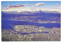 CPSM / CPM 10.5 X 15 Canada Colombie Britannique VANCOUVER (2) And The Northshore Mountains Es Seen From The Air * - Vancouver