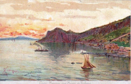 CAPRI - Marina Con Monte Di Tiberio - Litho 1904 - Napoli (Neapel)