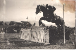 FR66 PERPIGNAN - Carte Photo DURAN - HIPPISME - Jumping Saut D'obstacles Course Hippique Cavalier Cheval - Animée Belle - Perpignan