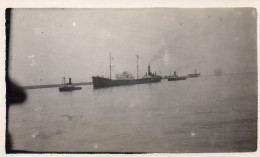 Photographie Vintage Photo Snapshot Le Boucau Bateau Cargo Marine - Bateaux