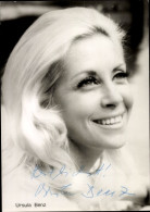 CPA Schauspielerin Ursula Benz, Portrait, Autogramm - Attori
