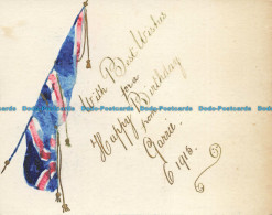 R653675 With Best Wishes For A Happy Birthday. Flag. 1915 - Monde