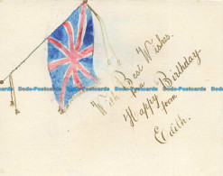 R653676 With Best Wishes For A Happy Birthday. Flag. Postcard - Monde