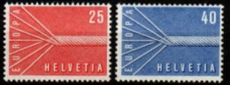 SUISSE      -    EUROPA  .   1957 .   Y&T N° 595 à 596 ** - 1957