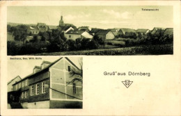 CPA Dörnberg An Der Lahn, Gesamtansicht, Gasthaus Wilh. Büffo - Autres & Non Classés