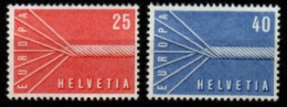 SUISSE      -    EUROPA  .   1957 .   Y&T N° 595 à 596 ** - 1957