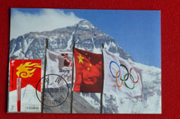 China Everest Olympic Maxicard Carte Maximum Chine Himalaya Mountaineering Escalade Alpinism - Bergsteigen