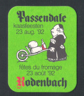 Bierviltje - Sous-bock - Bierdeckel    RODENBACH - KAASFEESTEN   PASSENDALE  -  '92  (B 1495) - Sous-bocks