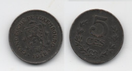+ 5 CENTIMES 1918 + FER + - Luxembourg