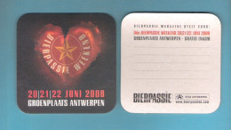 BIERVILTJE - SOUS-BOCK - BIERDECKEL -  BIERPASSIE WEEKEND - GROENPLAATS ANTWERPEN - JUNI 2008 (B 1502) - Beer Mats