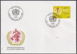 Schweiz: Int. Organisation (OMS) 1995, FDC Blankobrief In EF Mi. Nr. 41, 180 Rp. WHO-Emblem. ESoStpl.  GENF - Covers & Documents