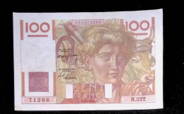 JC, Billet, France, Cent, 100 Francs Jeune Paysan, 7-4-1949, 2 Scans - 100 F 1945-1954 ''Jeune Paysan''