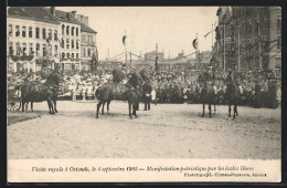 AK Ostende, Manifestation Patriotique Par Les école Libres  - Andere & Zonder Classificatie