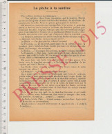 Doc 1915 La Pêche à La Sardine Prisonnier Allemand Tranchée Repas Boite Sardines (Grande Guerre 14-18) Pargeas Troyes - Non Classés