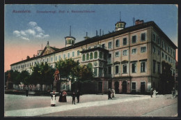 AK Mannheim, Grossherzogliches Hof- Und Nationaltheater Mit Denkmal  - Theater