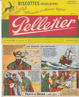 BUVARD & BLOTTER - BISCOTTE PELLETIER - Romainville - Série Les Grands Navigateurs N°112 - Vasco De Gama (1469 - 1524) - Autres & Non Classés
